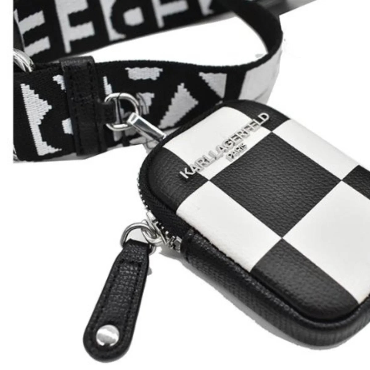 Karl Lagerfeld Paris Maybelle2 Satchel Handbag - BLKWHT - Black-White