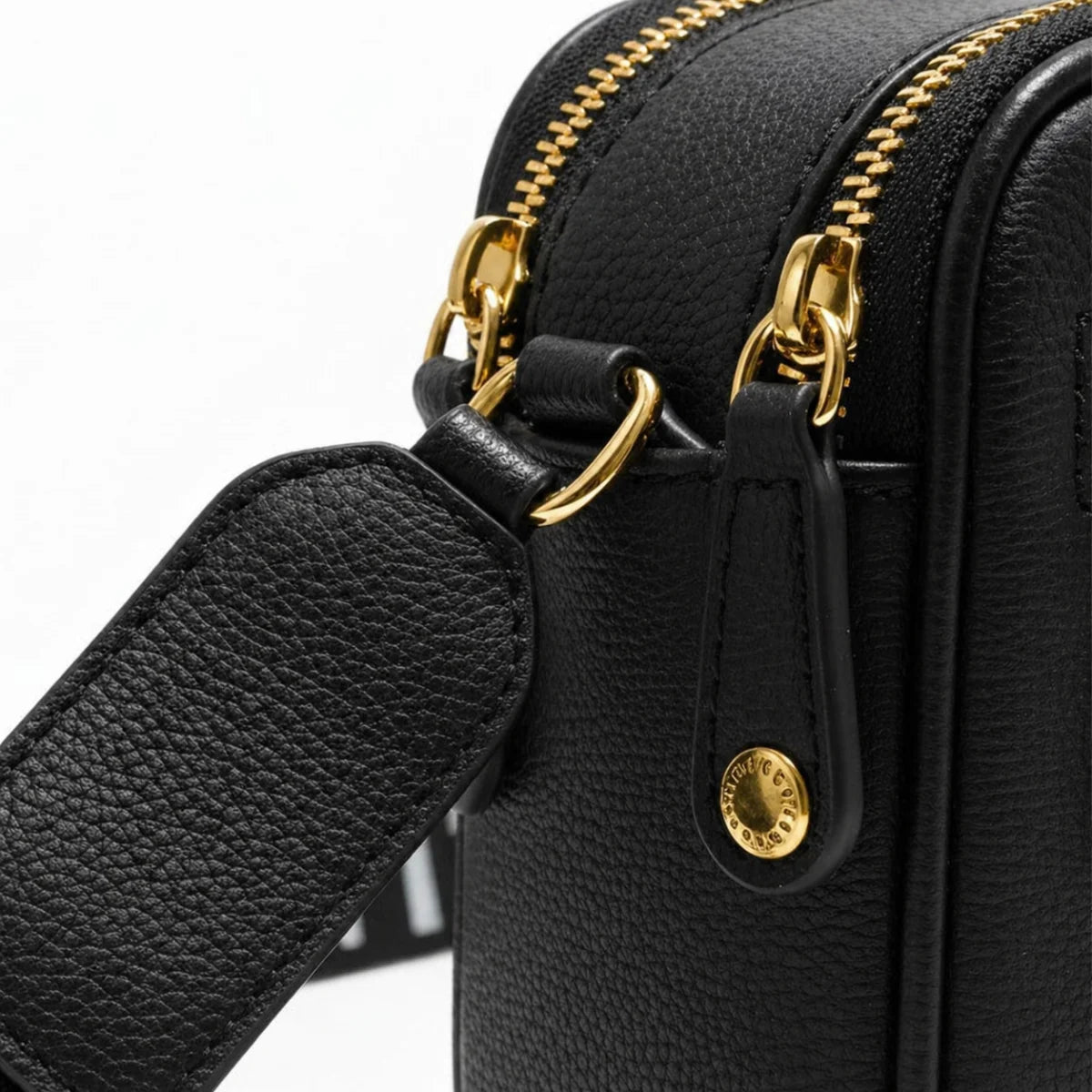 Karl Lagerfeld Paris Maybelle2 Satchel Handbag Crossbody - BLKGLD - Black-Gold