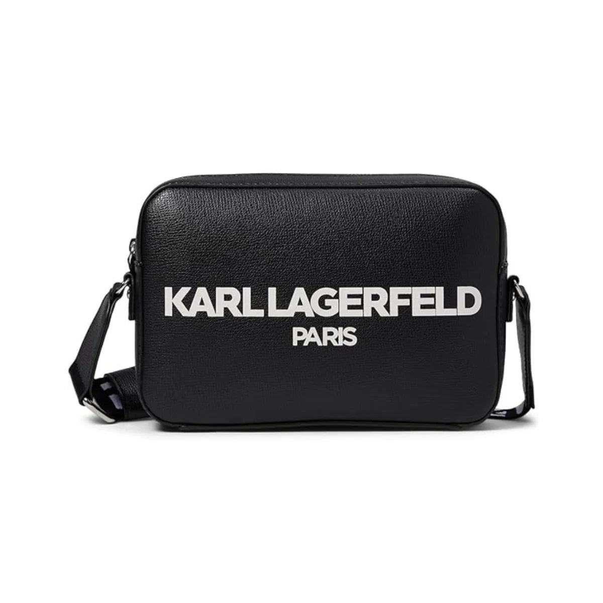 Karl Lagerfeld Paris Maybelle2 Satchel Handbag Crossbody - BLKGLD - Black-Gold