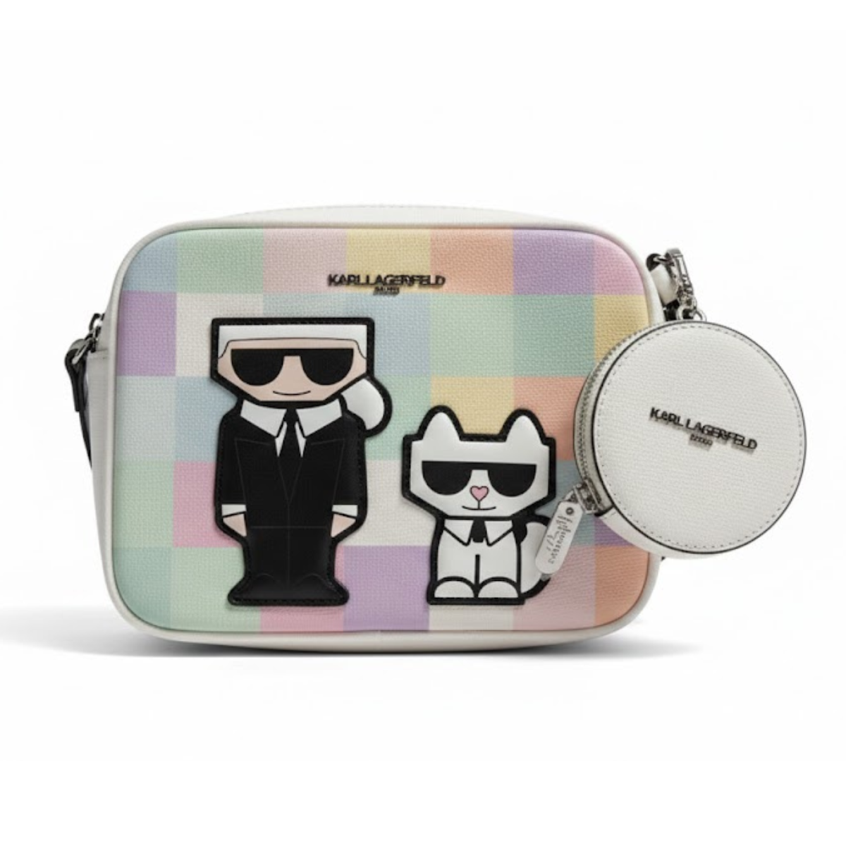 Karl Lagerfeld Paris Maybelle2 Satchel Handbag Crossbody - MLT-KB32 - Multi
