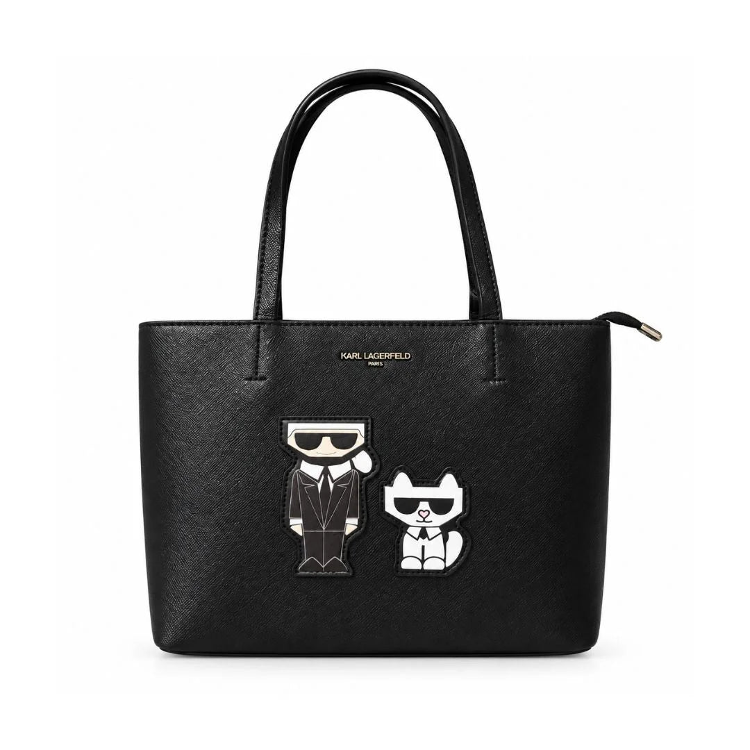 Karl Lagerfeld Paris MAYBELLE2 SATCHEL HANDBAG Women BLK-KB106 - Black