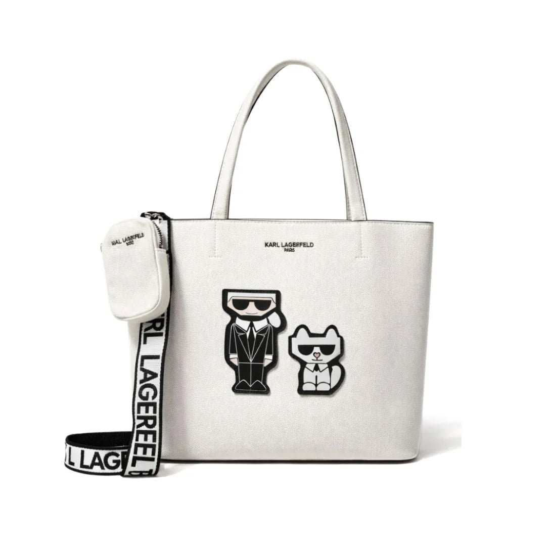 Karl Lagerfeld Paris MAYBELLE2 SATCHEL HANDBAG Women WHT-KB105 - White