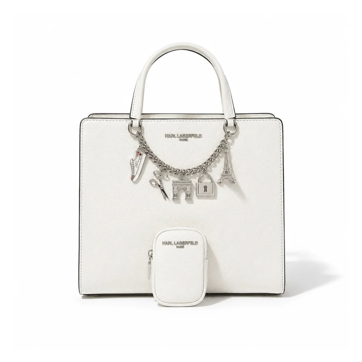 Karl Lagerfeld Paris MAYBELLE2 SATCHEL HANDBAG Women - WHT - White