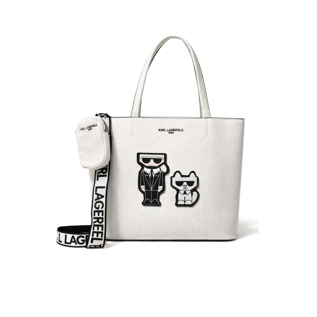 Karl Lagerfeld Paris MAYBELLE2 SATCHEL HANDBAG Women - WHT - White