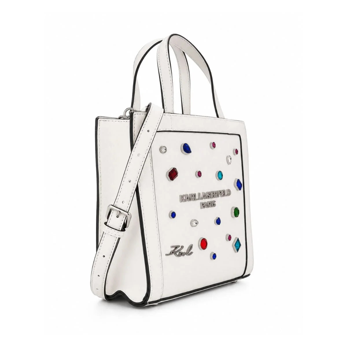 Karl Lagerfeld Paris MAYBELLE2 SATCHEL HANDBAG Women - WHT - White