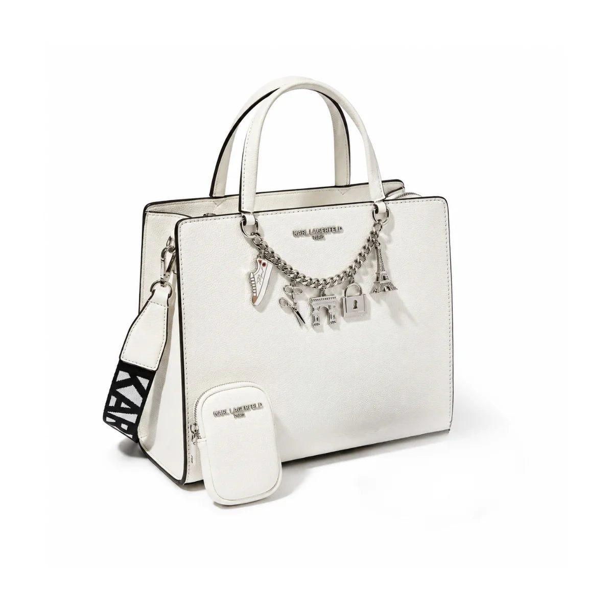 Karl Lagerfeld Paris MAYBELLE2 SATCHEL HANDBAG Women - WHT - White
