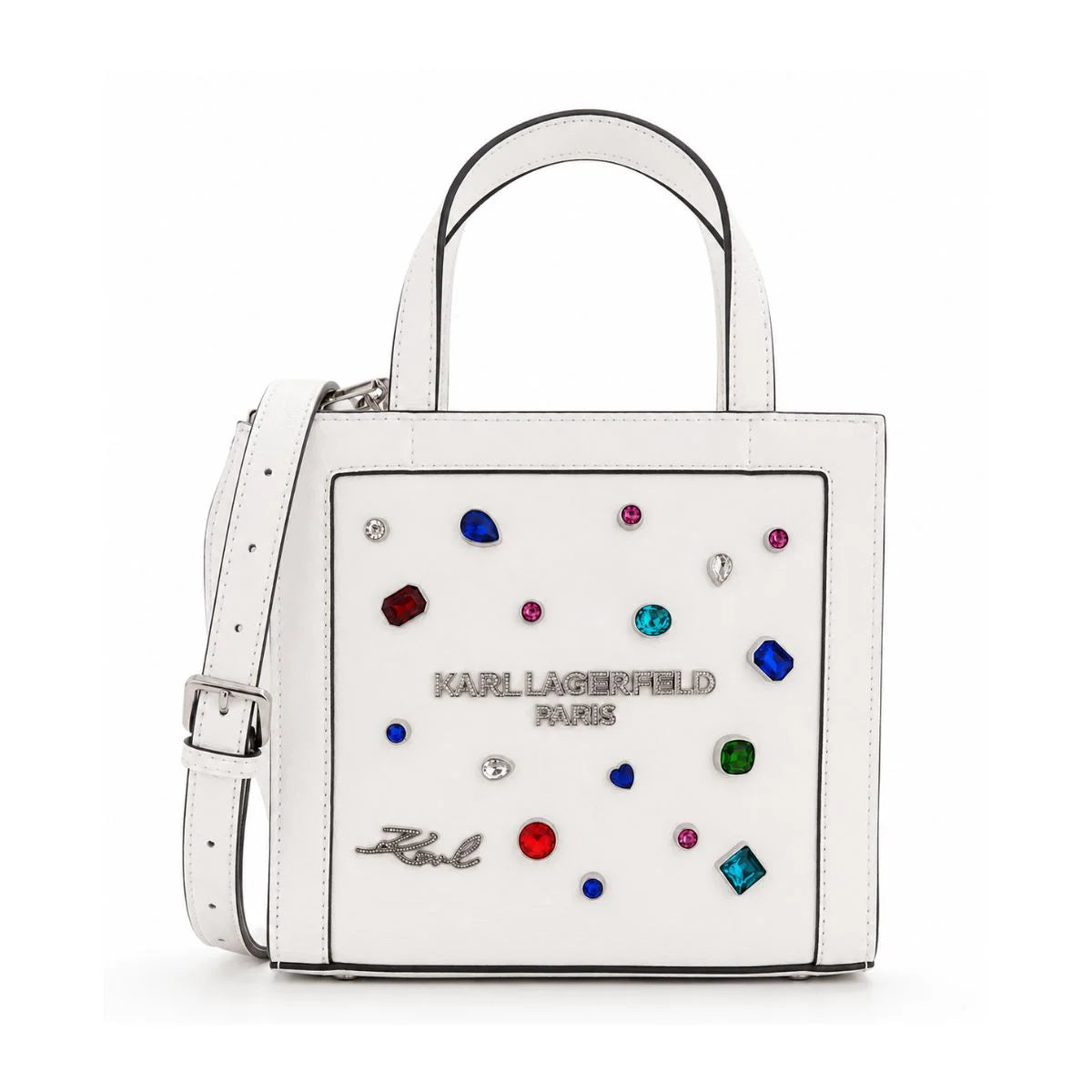 Karl Lagerfeld Paris MAYBELLE2 SATCHEL HANDBAG Women - WHT - White