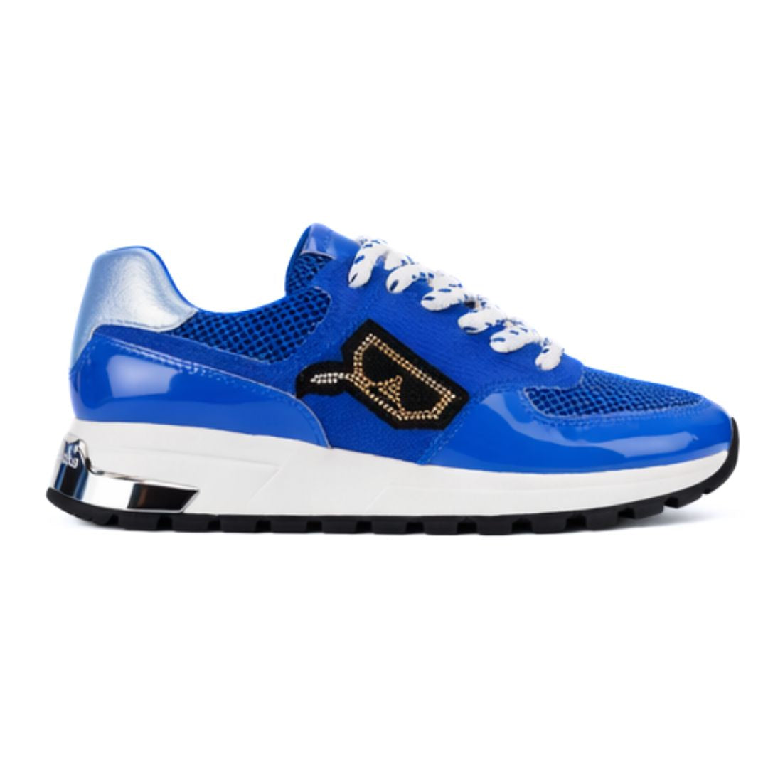 KARL LAGERFELD PARIS MAYU Lace Up Sneakers Women - BLU