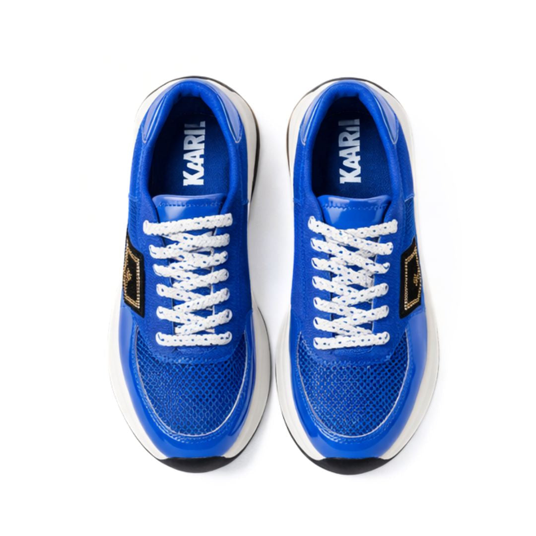 KARL LAGERFELD PARIS MAYU Lace Up Sneakers Women - BLU