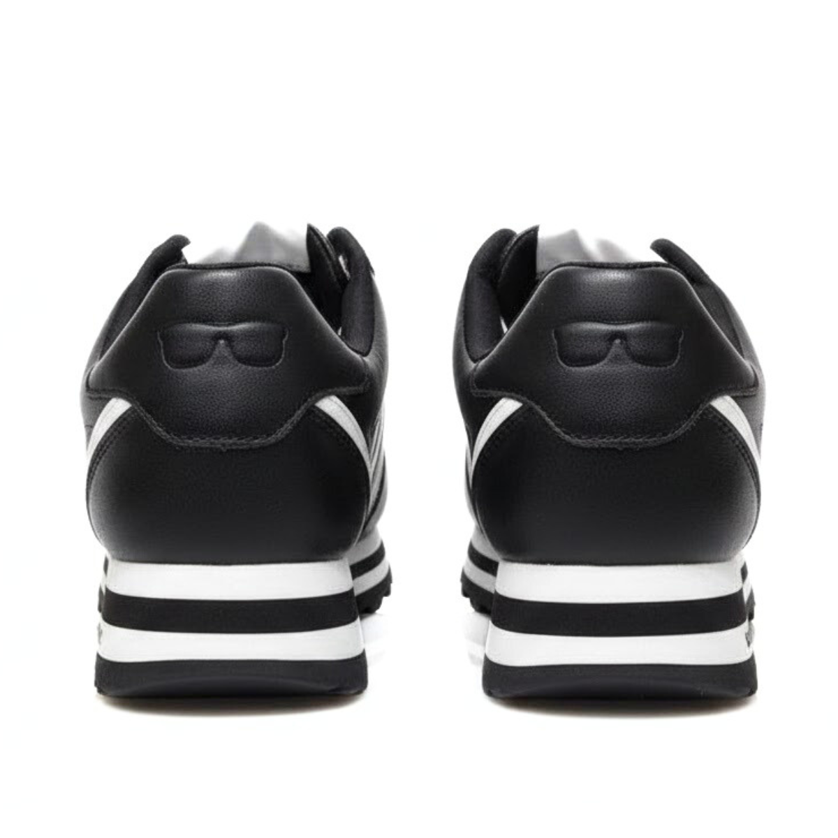 KARL LAGERFELD PARIS Meade Lace Up Sneakers Women - BLKWHT