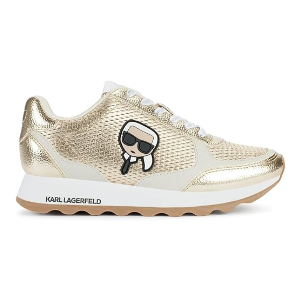 KARL LAGERFELD PARIS Meade Lace Up Sneakers Women - GLD