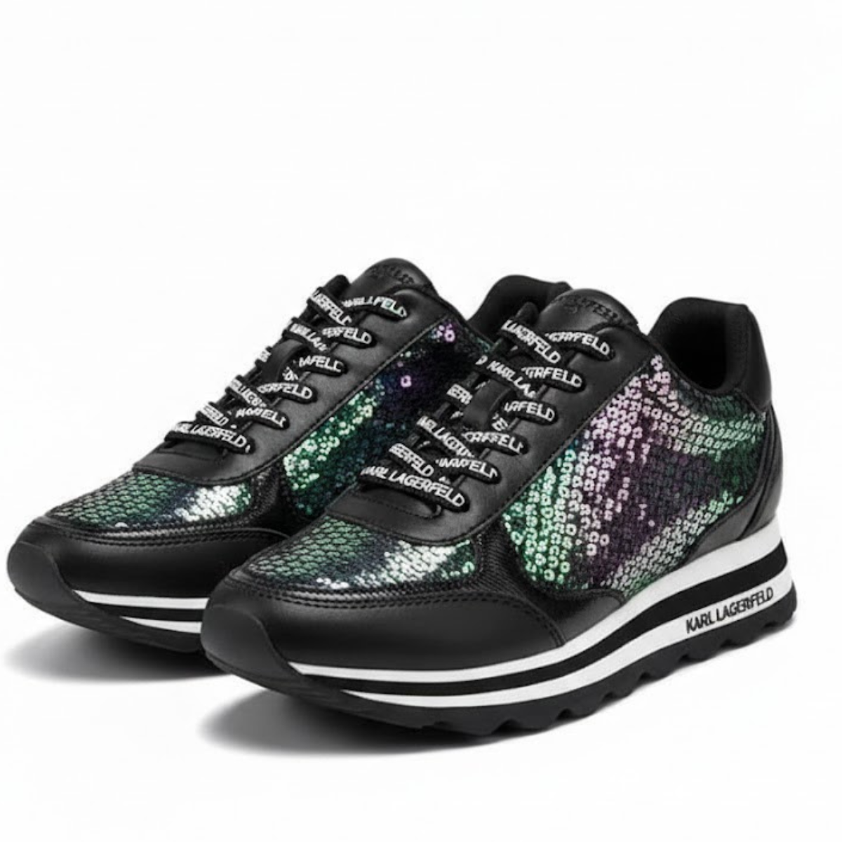 KARL LAGERFELD PARIS Meade Lace Up Sneakers Women - MLT