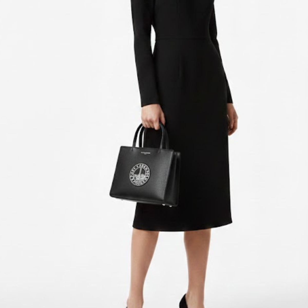 Karl Lagerfeld Paris Medallion Crossbody - BLK - Black