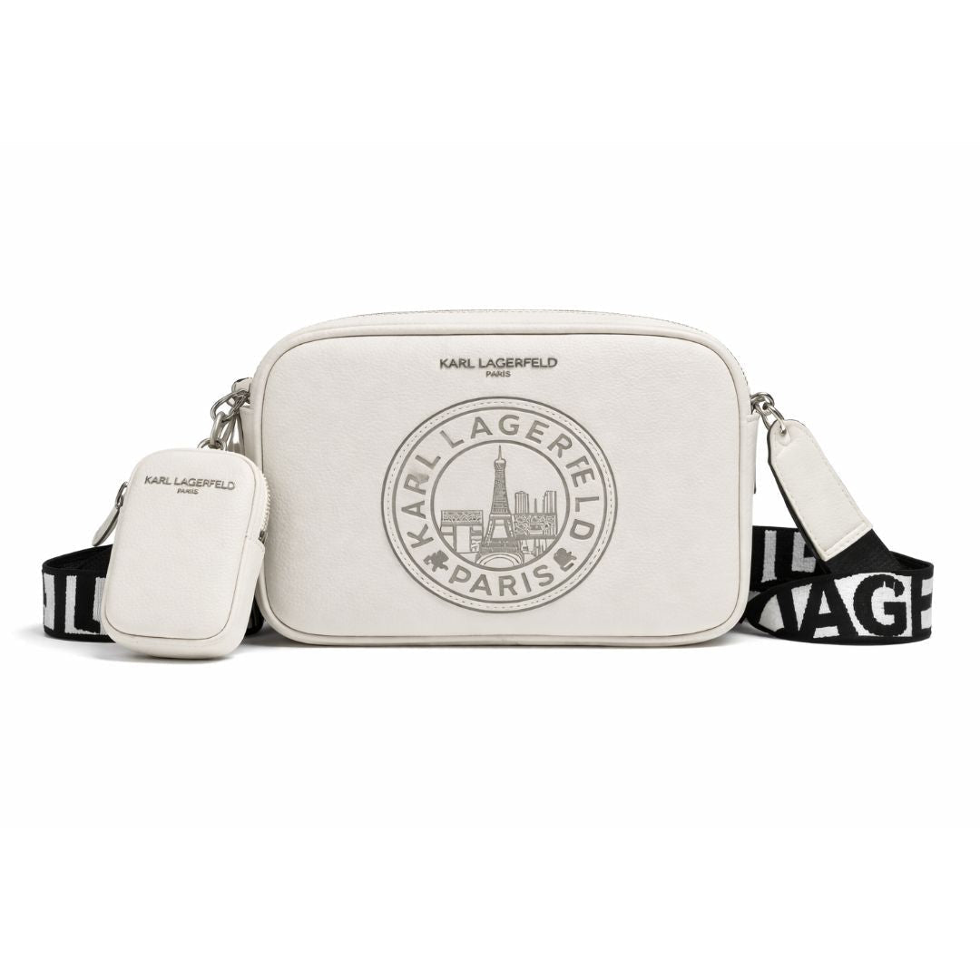 Karl Lagerfeld Paris Medallion Crossbody - WHT - White