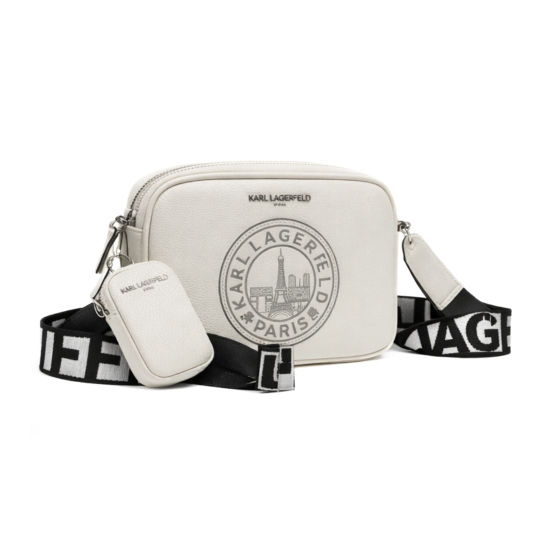 Karl Lagerfeld Paris Medallion Crossbody - WHT - White