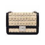 Karl Lagerfeld Paris Medium Raffia-Effect Shoulder Bag Women - OFFWHT - Beige