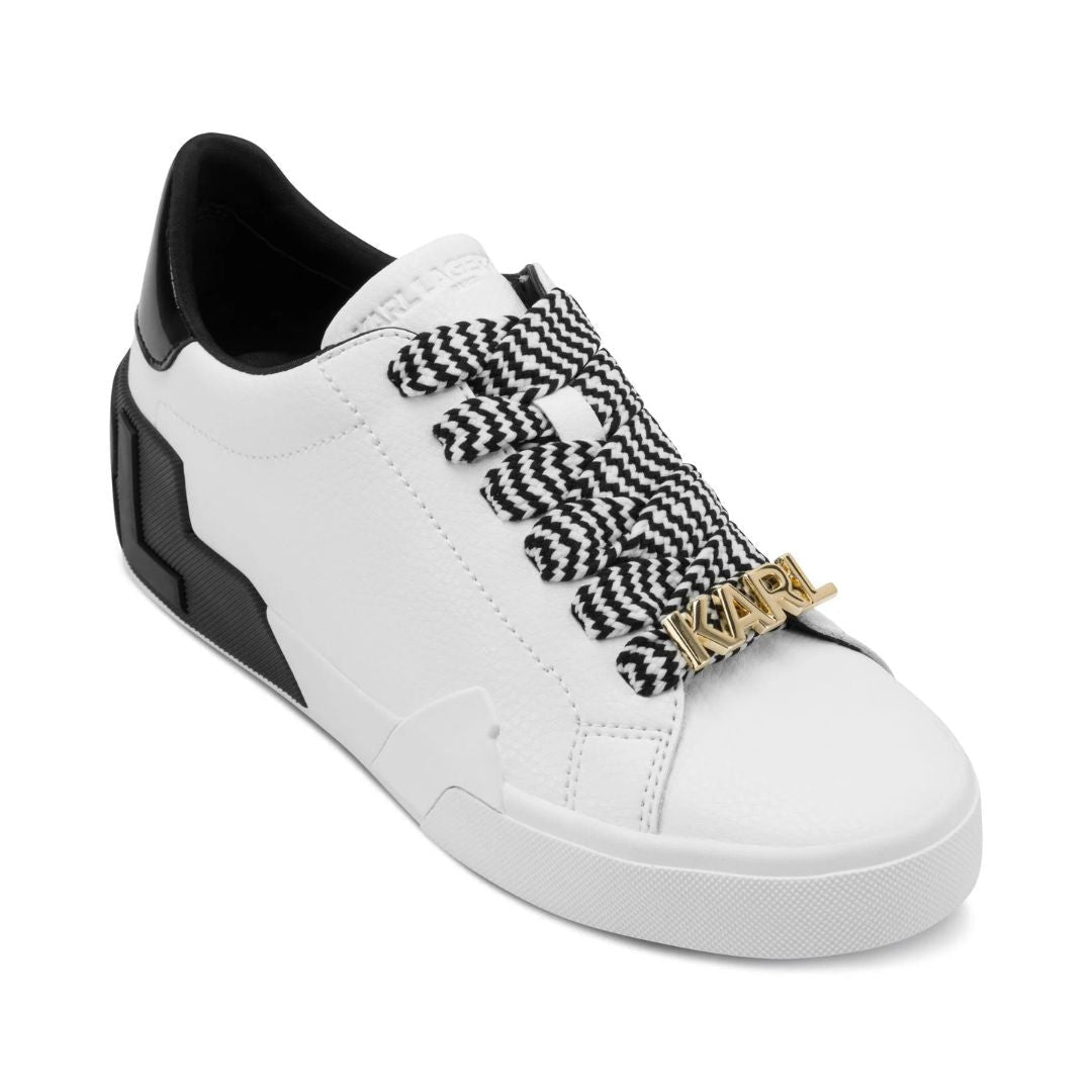 KARL LAGERFELD PARIS Melora Lace Up Sneakers Women - WHTBLK