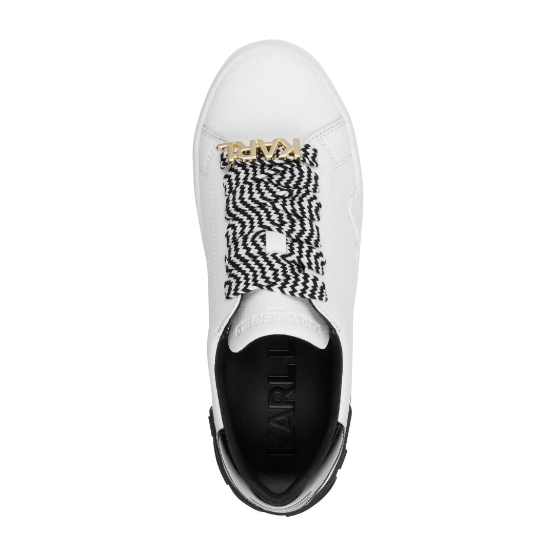 KARL LAGERFELD PARIS Melora Lace Up Sneakers Women - WHTBLK