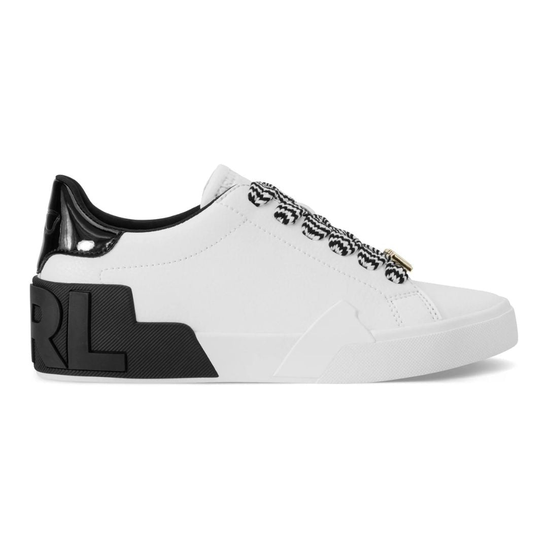 KARL LAGERFELD PARIS Melora Lace Up Sneakers Women - WHTBLK - White / 35