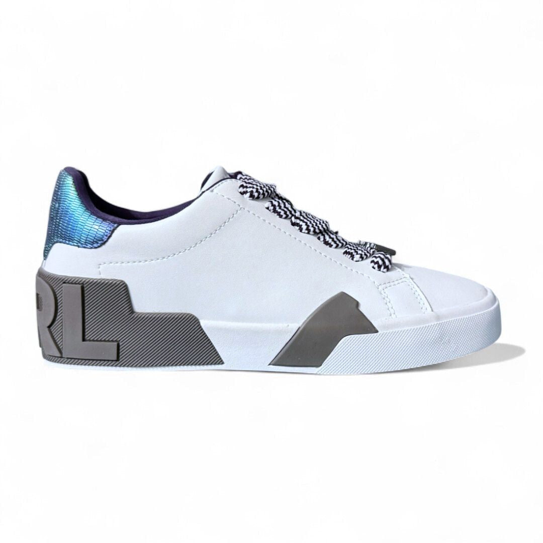 KARL LAGERFELD PARIS Melora Lace Up Sneakers Women - WHTGRY - White/ Gray / 35