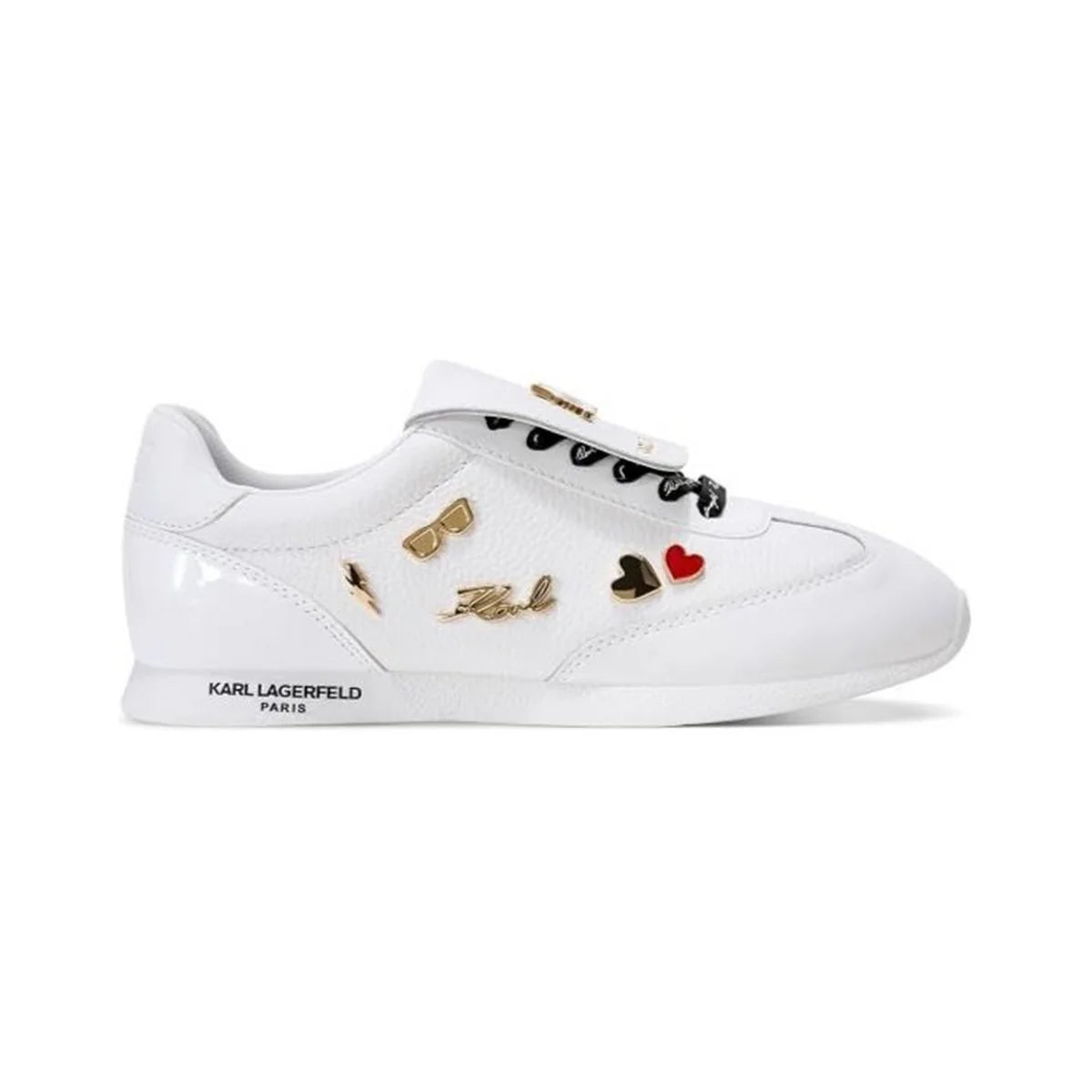 KARL LAGERFELD PARIS Minia Foldover Flap Lace-up Sneaker Women - WHT - White / 35