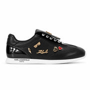 KARL LAGERFELD PARIS Minia Foldover Flap Lace-up Sneakers Women - BLK - Black / 35