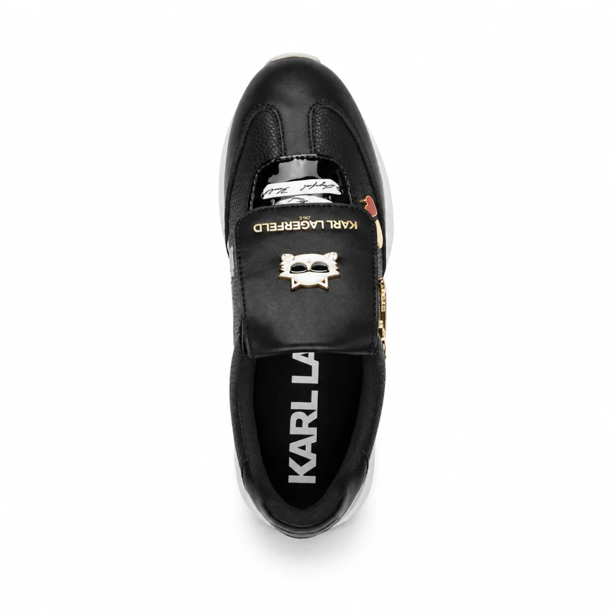 KARL LAGERFELD PARIS Minia Foldover Flap Lace-up Sneakers Women - BLK
