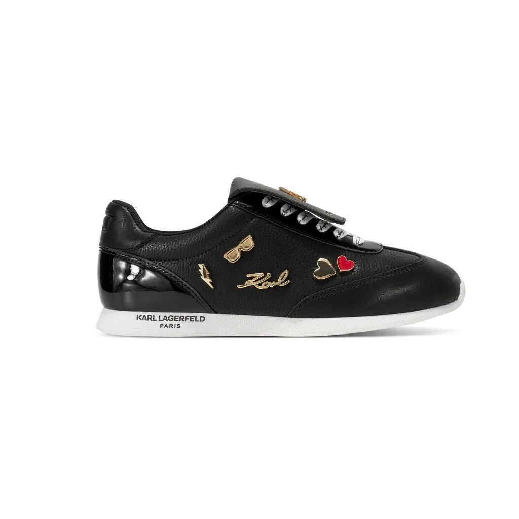KARL LAGERFELD PARIS Minia Foldover Flap Lace-up Sneakers Women - BLK