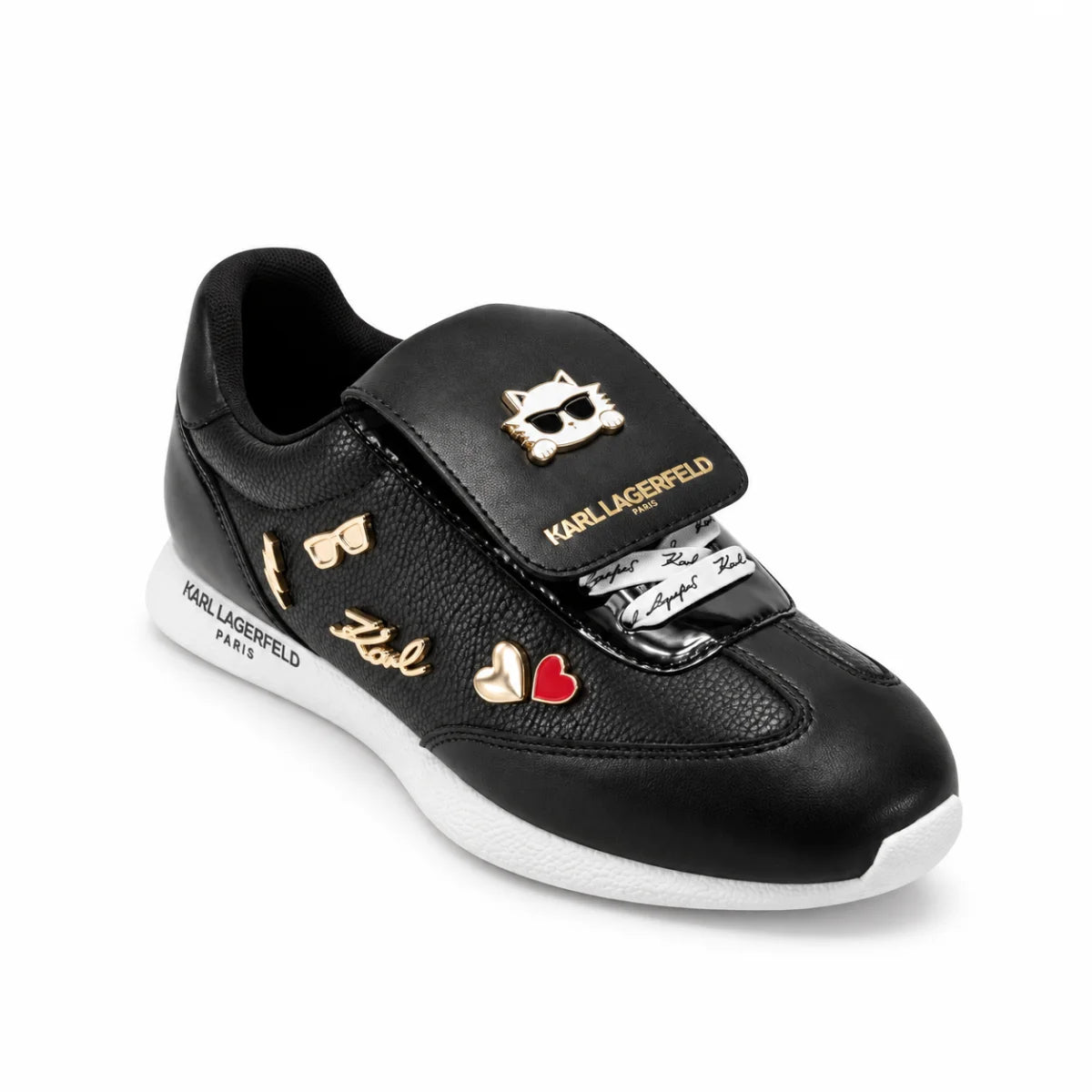 KARL LAGERFELD PARIS Minia Foldover Flap Lace-up Sneakers Women - BLK