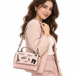 Karl Lagerfeld Paris Monet Embroidered Leather Shoulder Bag - OFFWHT - Off White