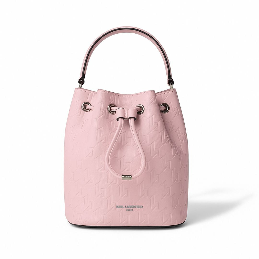 Karl Lagerfeld Paris Monogram Bucket Bag LH3JK8BK-PNK - Pink