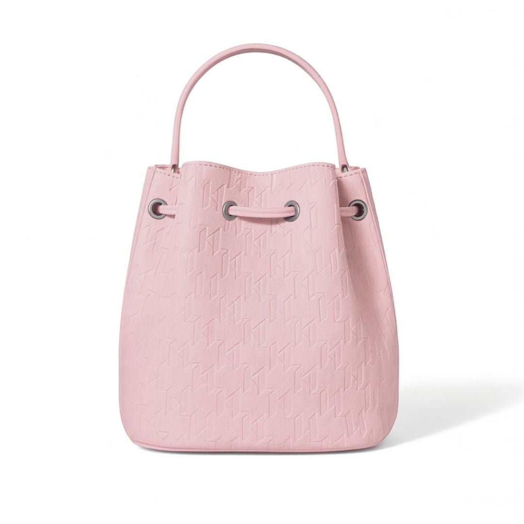 Karl Lagerfeld Paris Monogram Bucket Bag LH3JK8BK-PNK - Pink