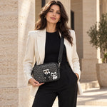 Karl Lagerfeld Paris Monogram Camera Crossbody Bag – BLKGRY - Black
