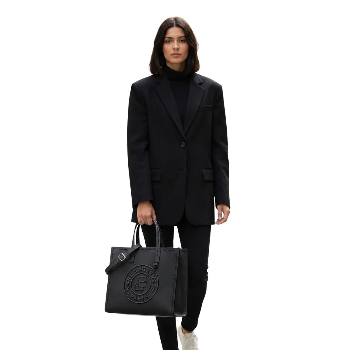 Karl Lagerfeld Paris Nouveau Tote Crossbody Women - BLK - Black