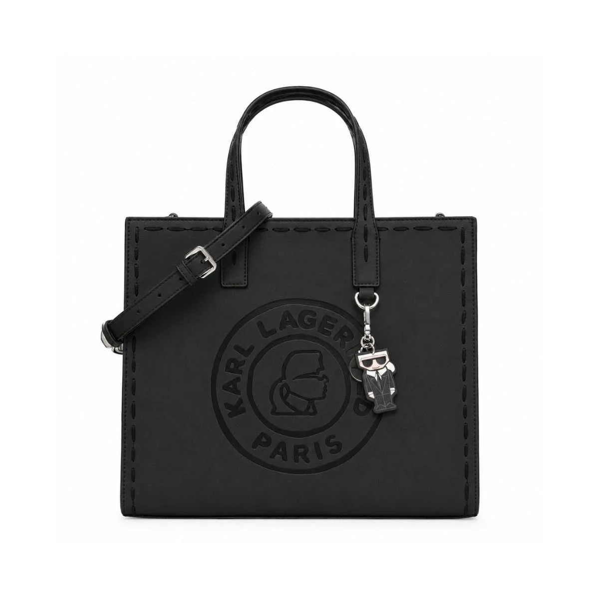 Karl Lagerfeld Paris Nouveau Tote Crossbody Women - BLK - Black