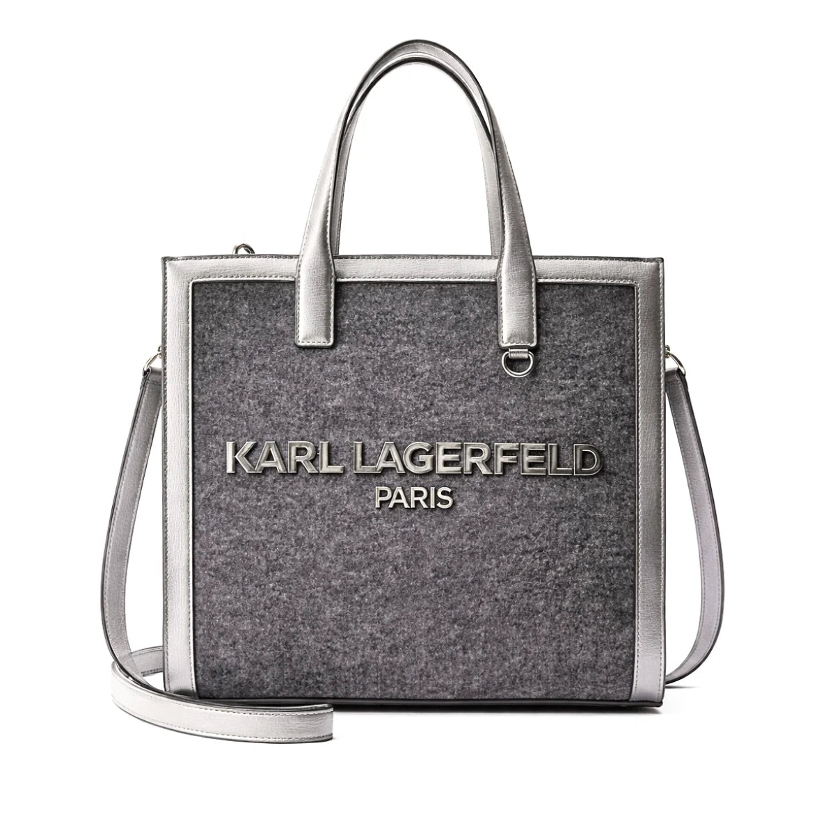 Karl Lagerfeld Paris Nouveau Tote Crossbody Women - SLV - Silver