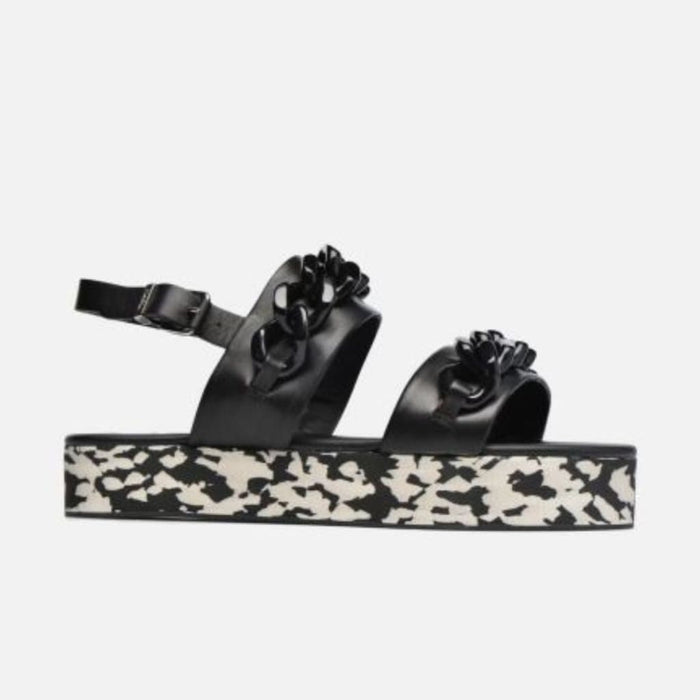 Karl Lagerfeld Paris Plexi Platform Sandal - BLK - Black / 38 - Shoes