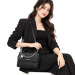 Karl Lagerfeld Paris Reina Satchel Bag - BLK - Black