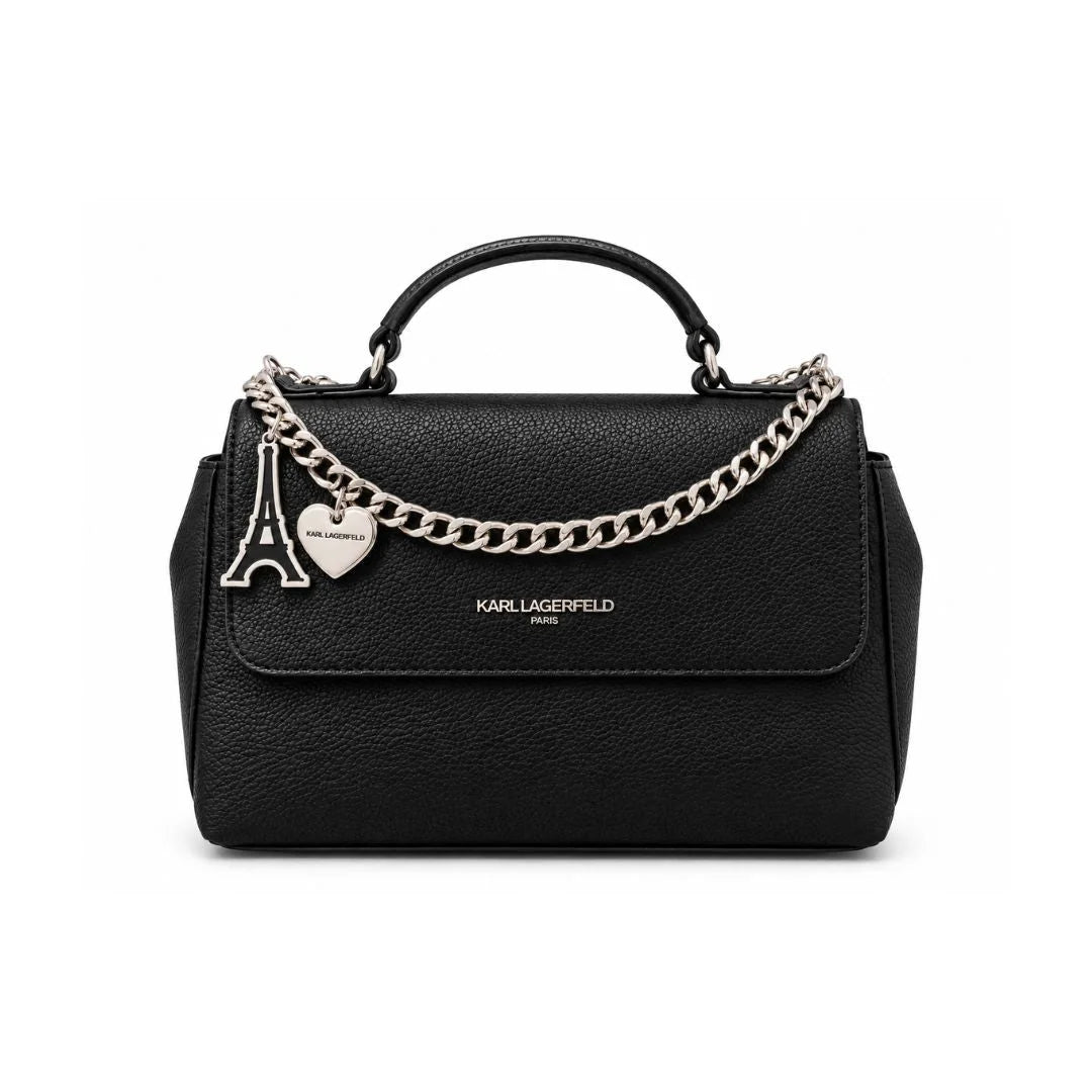 Karl Lagerfeld Paris Reina Satchel Bag - BLK - Black