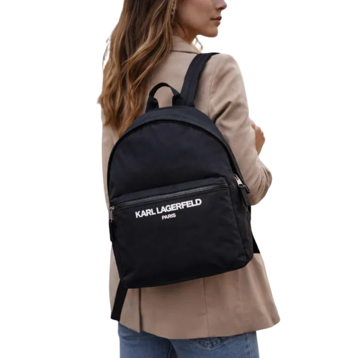 Karl Lagerfeld Paris RUE ST-GUILLAUME NYLON BACKPACK - BLK - Black