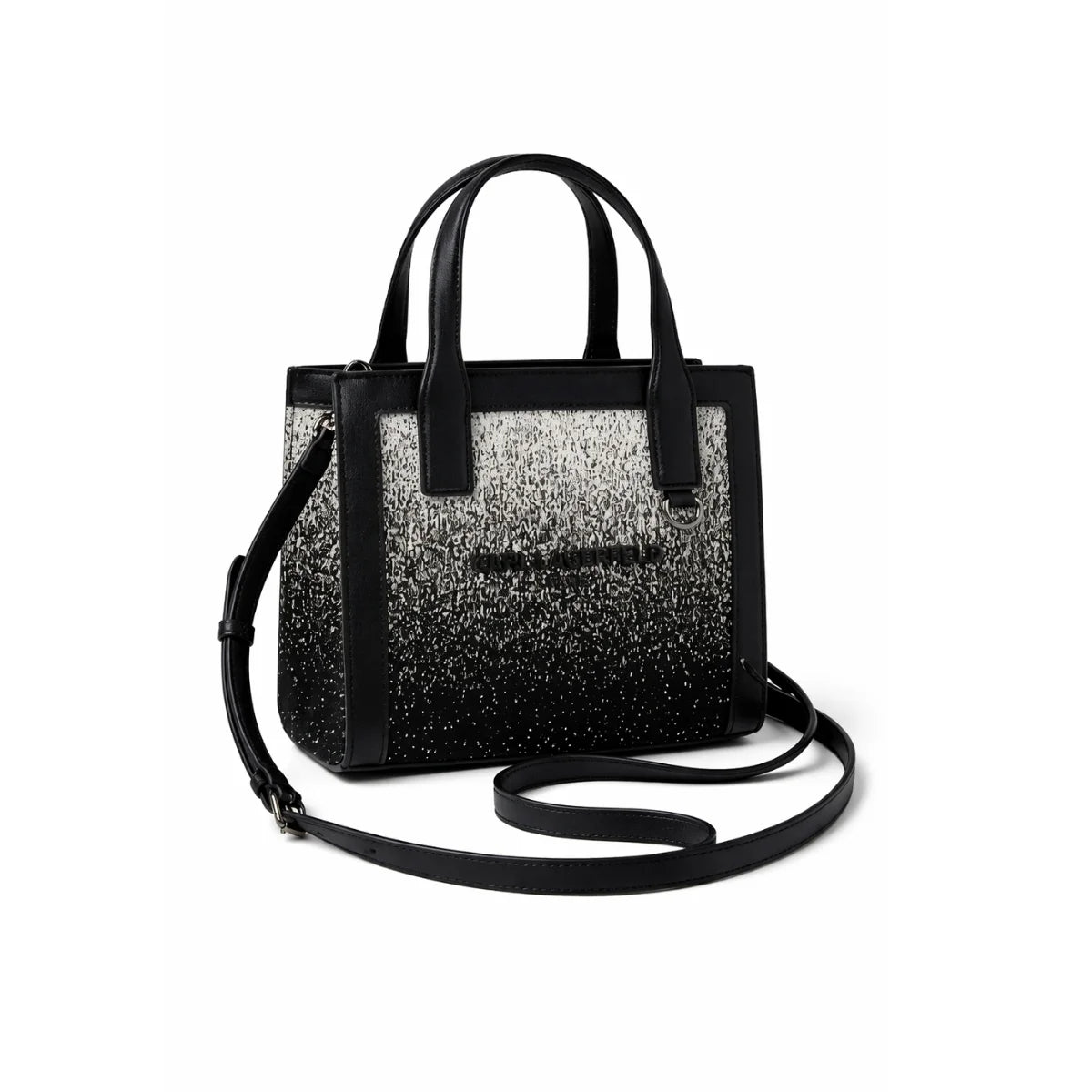 Karl Lagerfeld Paris Satchel With Logo Handbag - BLK - Black