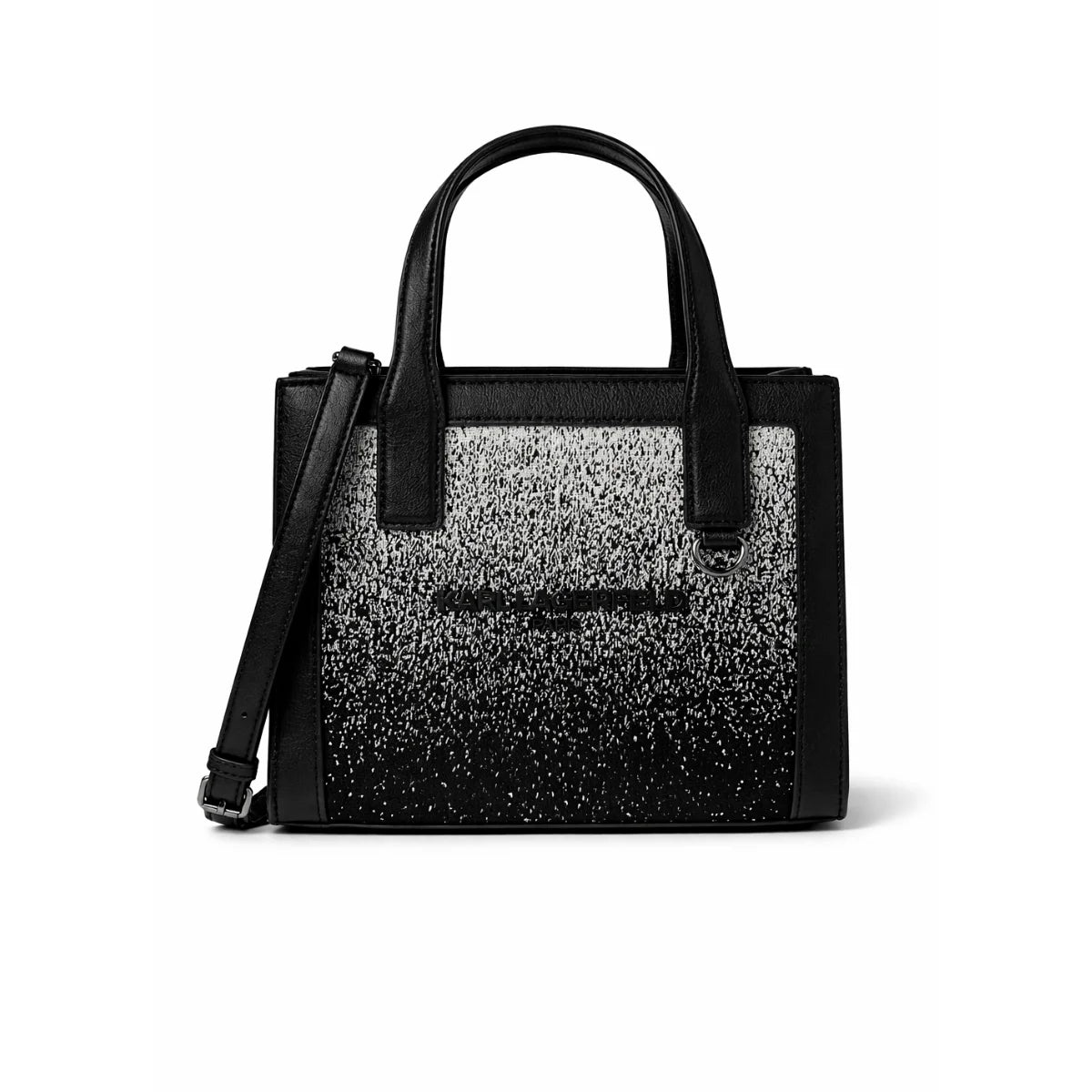 Karl Lagerfeld Paris Satchel With Logo Handbag - BLK - Black