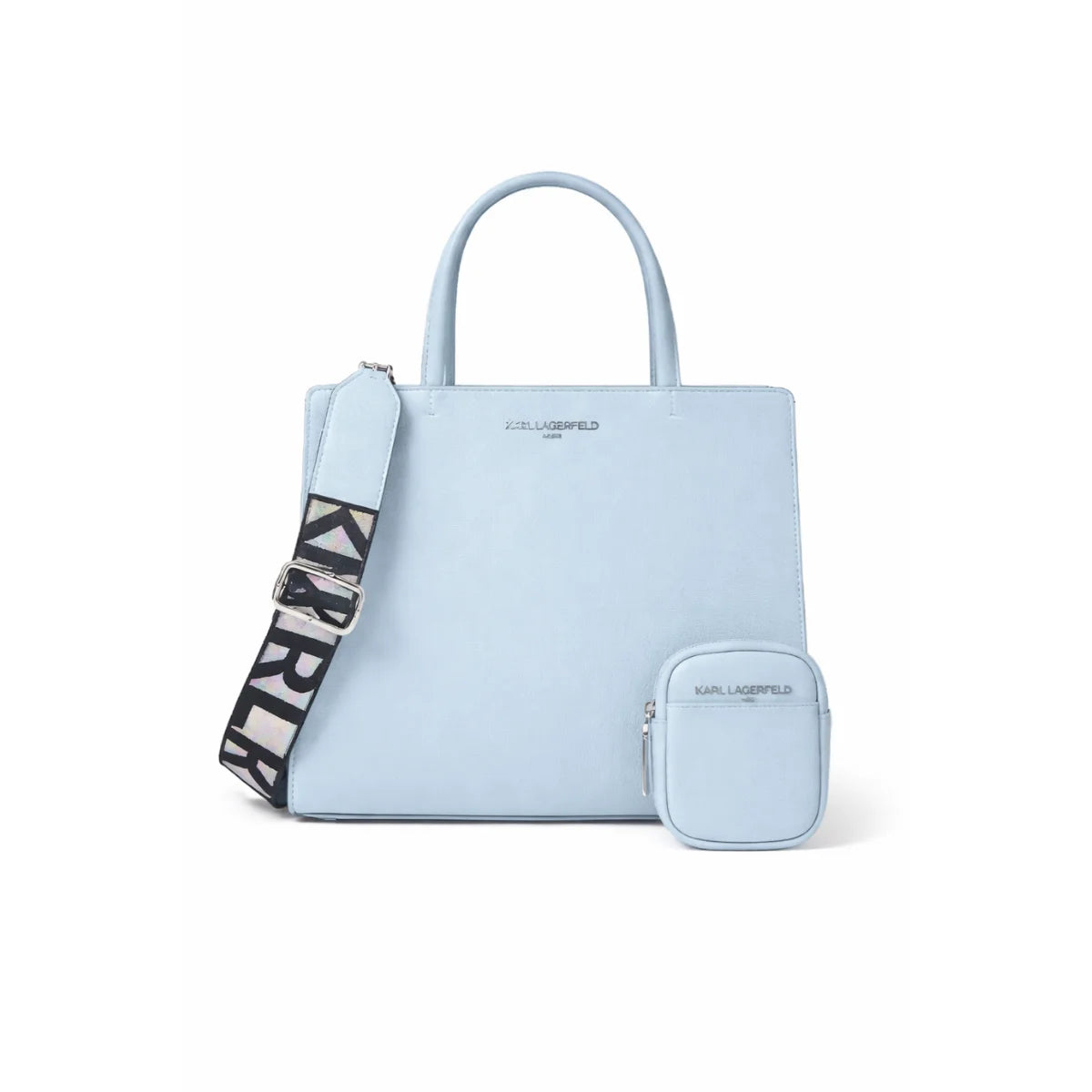 Karl Lagerfeld Paris Satchel With Logo Handbag - SKY - SKY