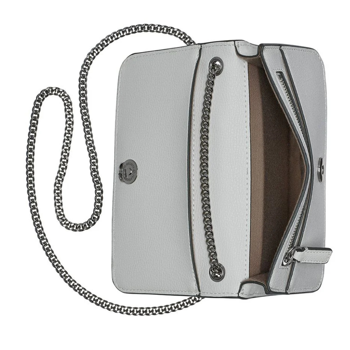 Karl Lagerfeld Paris Ships Leather Crossbody Women - WHT - White