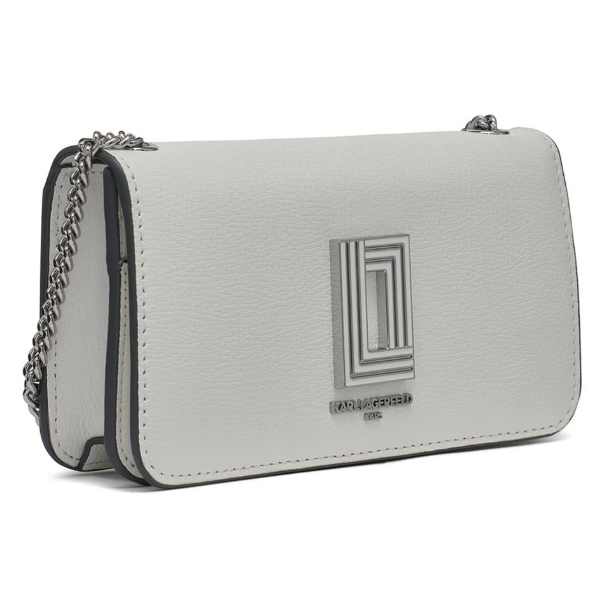 Karl Lagerfeld Paris Ships Leather Crossbody Women - WHT - White