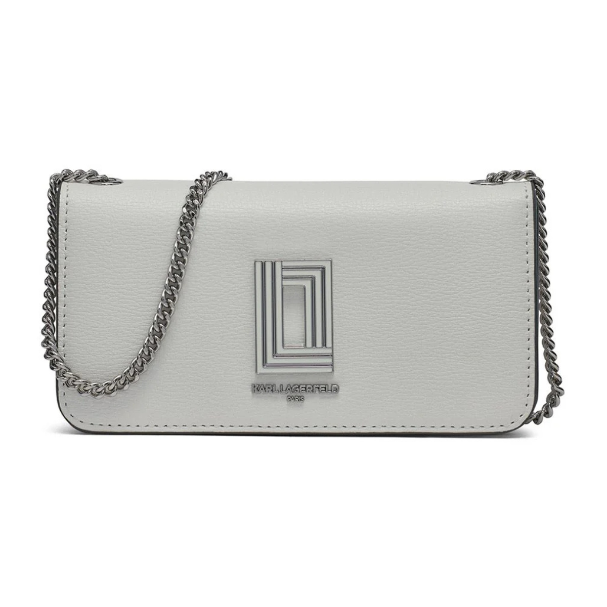 Karl Lagerfeld Paris Ships Leather Crossbody Women - WHT - White