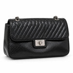 Karl Lagerfeld Paris Shoulder Crossbody Handbag Bag -BLK - Black