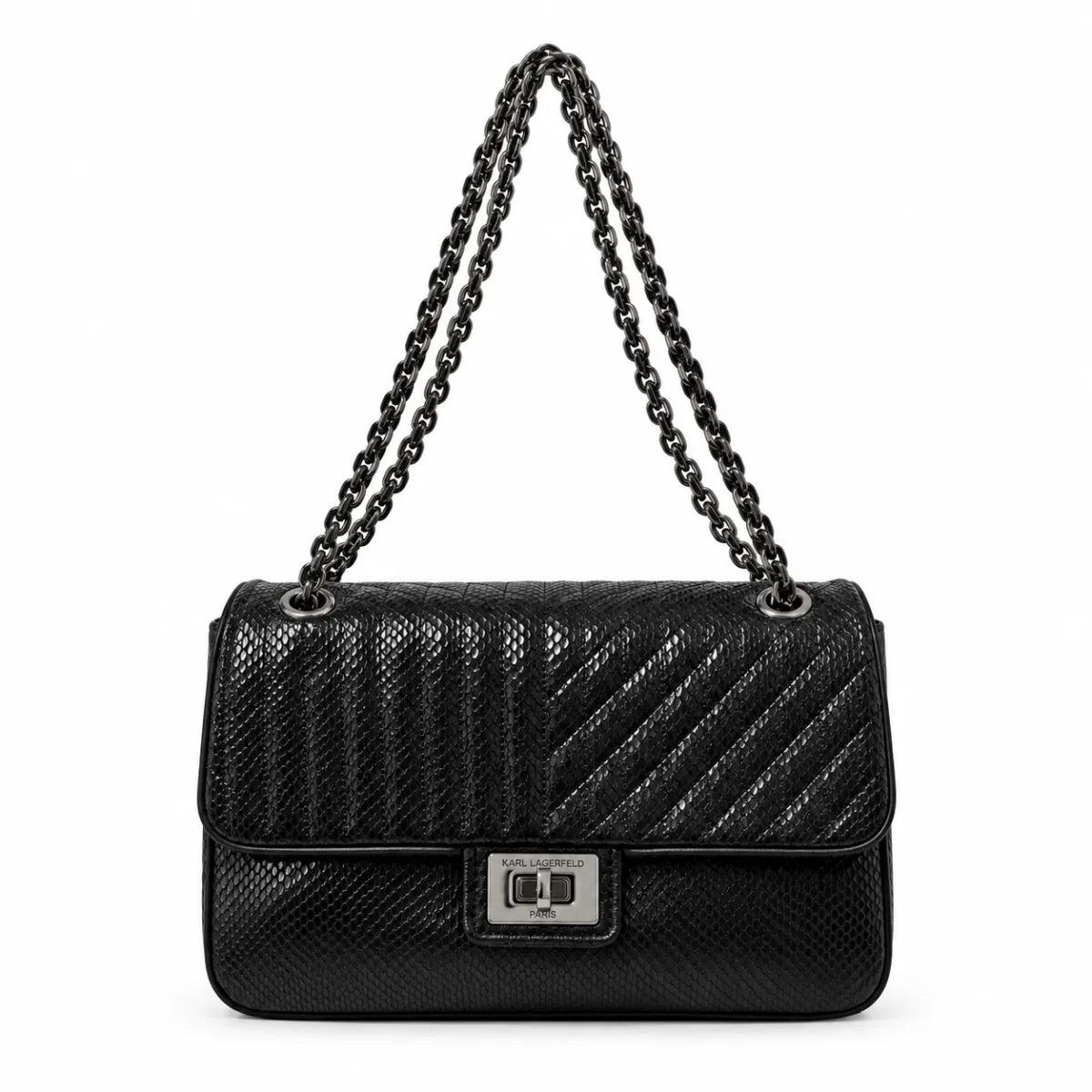 Karl Lagerfeld Paris Shoulder Crossbody Handbag Bag - BLK - Black