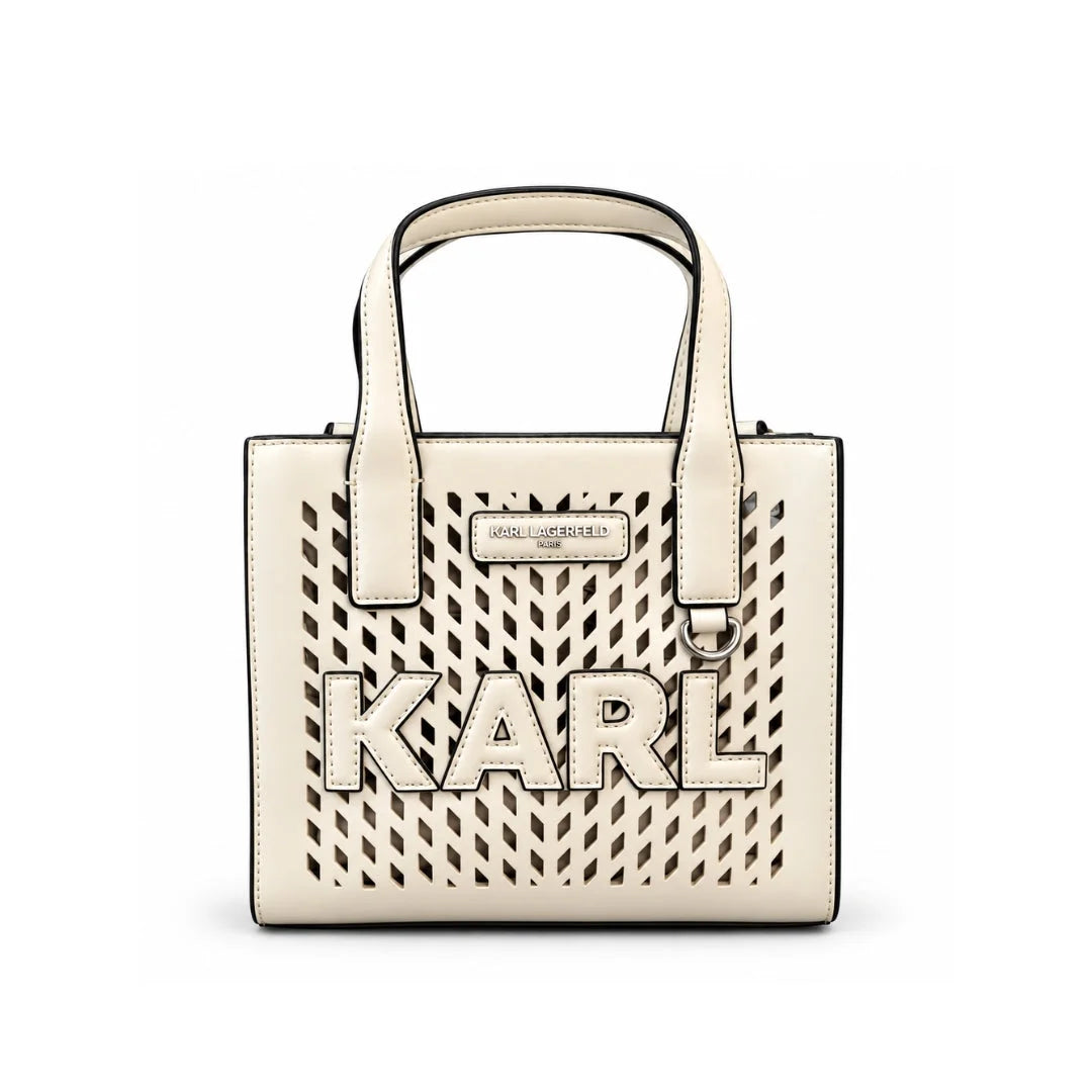 Karl Lagerfeld Paris Small Tote Bag- OFFWHT - Off White