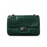 Karl Lagerfeld Paris Snake-Print Chain Shoulder Bag - GRN - Dark Green